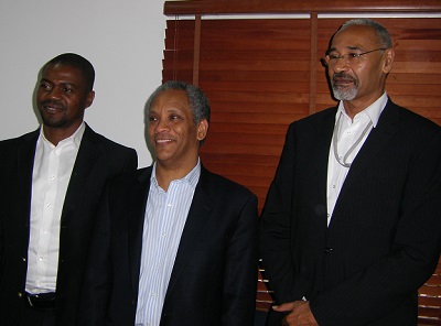 L-r Gilbert Kimeng, service manager, Tunde Fafunwa, managing director, and Monu Ogbe, executive director all of Kitskoo Cloud Services at the Company’s Disaster recovery media briefing held in Lagos last wee